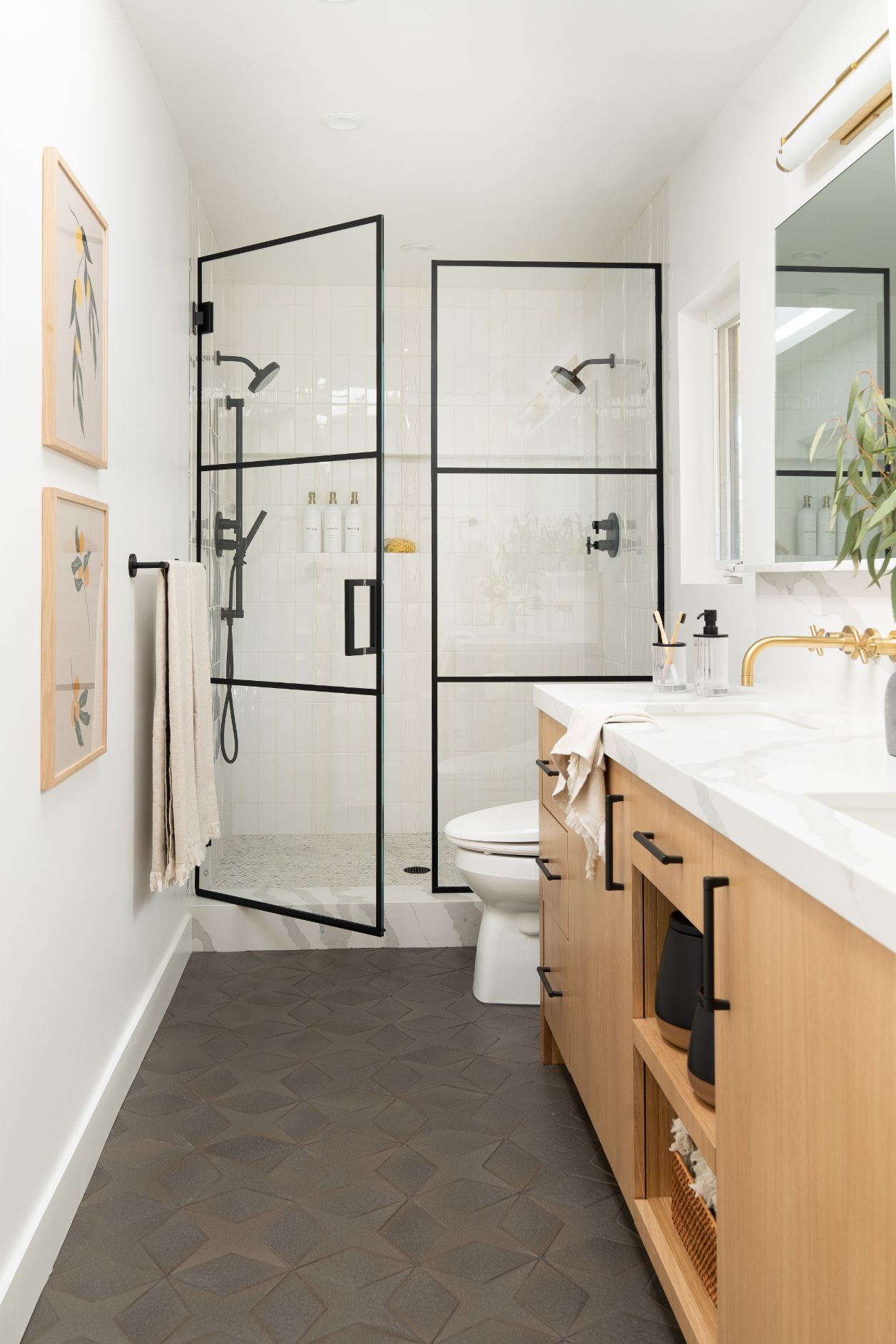 Interior design of modern shower