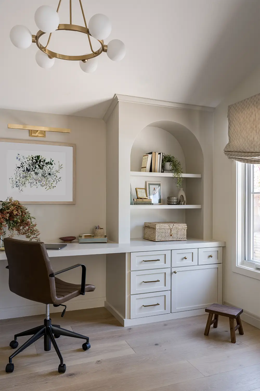 Interior Design of a home office in a Fullerton home