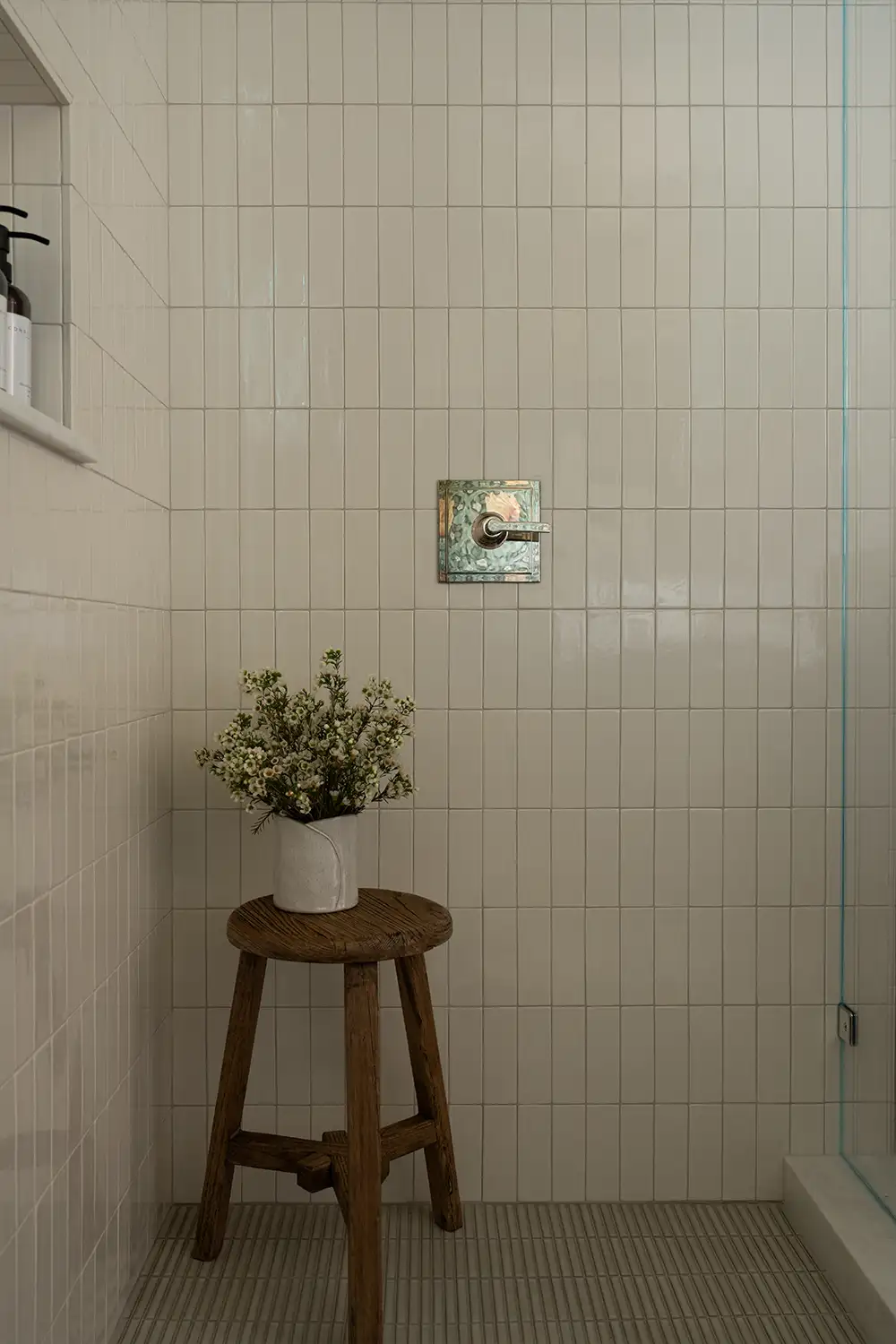 bathroom redesign with gorgeous tile by Tustin Interior Designer Sloan Co Design