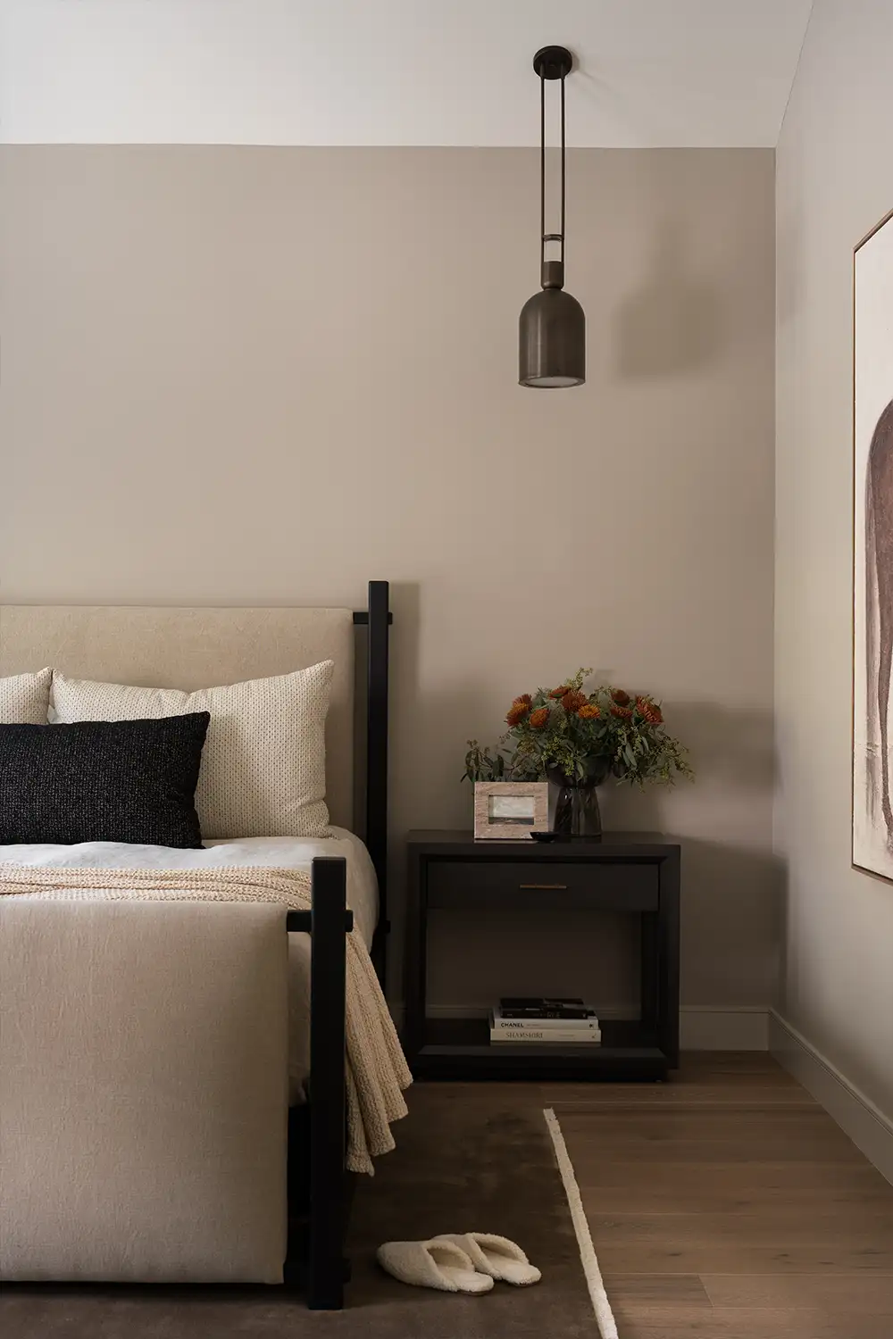 interior design of a modern upscale bedroom in Southern California