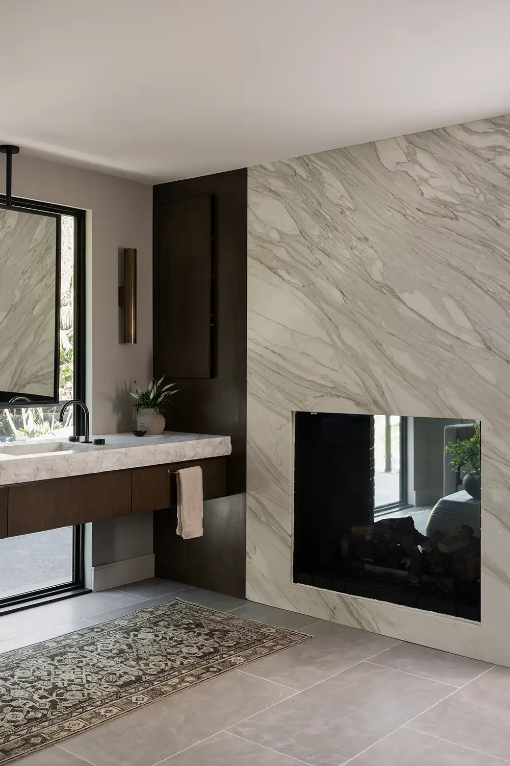 Bryant Park Interior Design Project with livingroom and fireplace